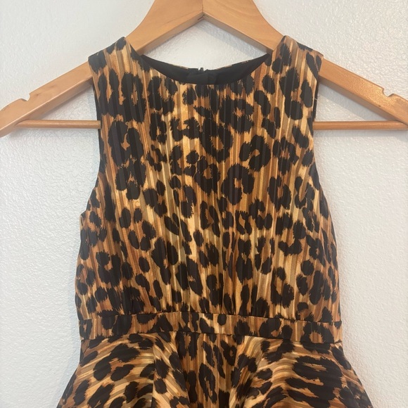 Milly Minis Leopard Print Tiered Ruffle Dress Girls Size 7/8 - Picture 4 of 12